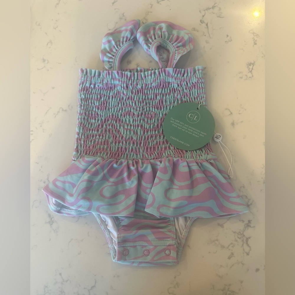 NEW Caden Lane Smoked One Piece Swimsuit - Wavy Days